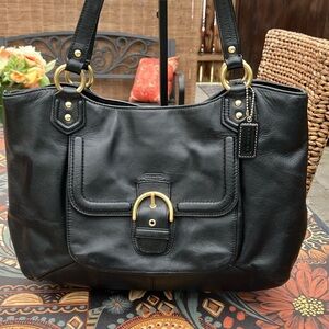 Coach Campbell Belle Bordeaux Black Leather G1381-F24961